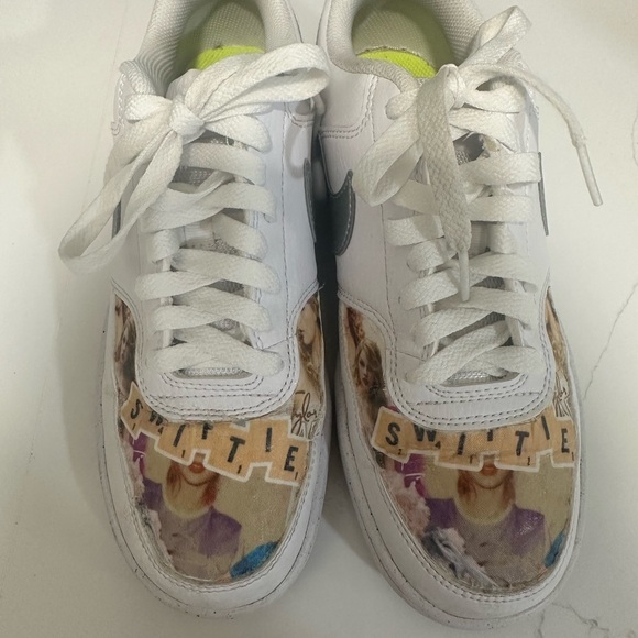 Women's Court Vision Low Next Nature Sneakers Custom Made Taylor Swift Size 7.5 - Picture 3 of 12